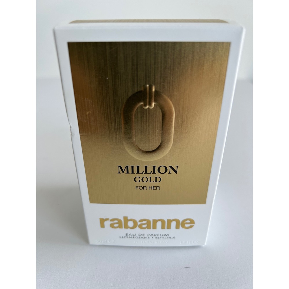 Rabanne Million Gold For Her Eau de Parfum 50ml 1.7oz EDP Spray Refillable Boxed